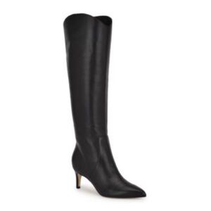 Brand new black leather Nine West fivera boots